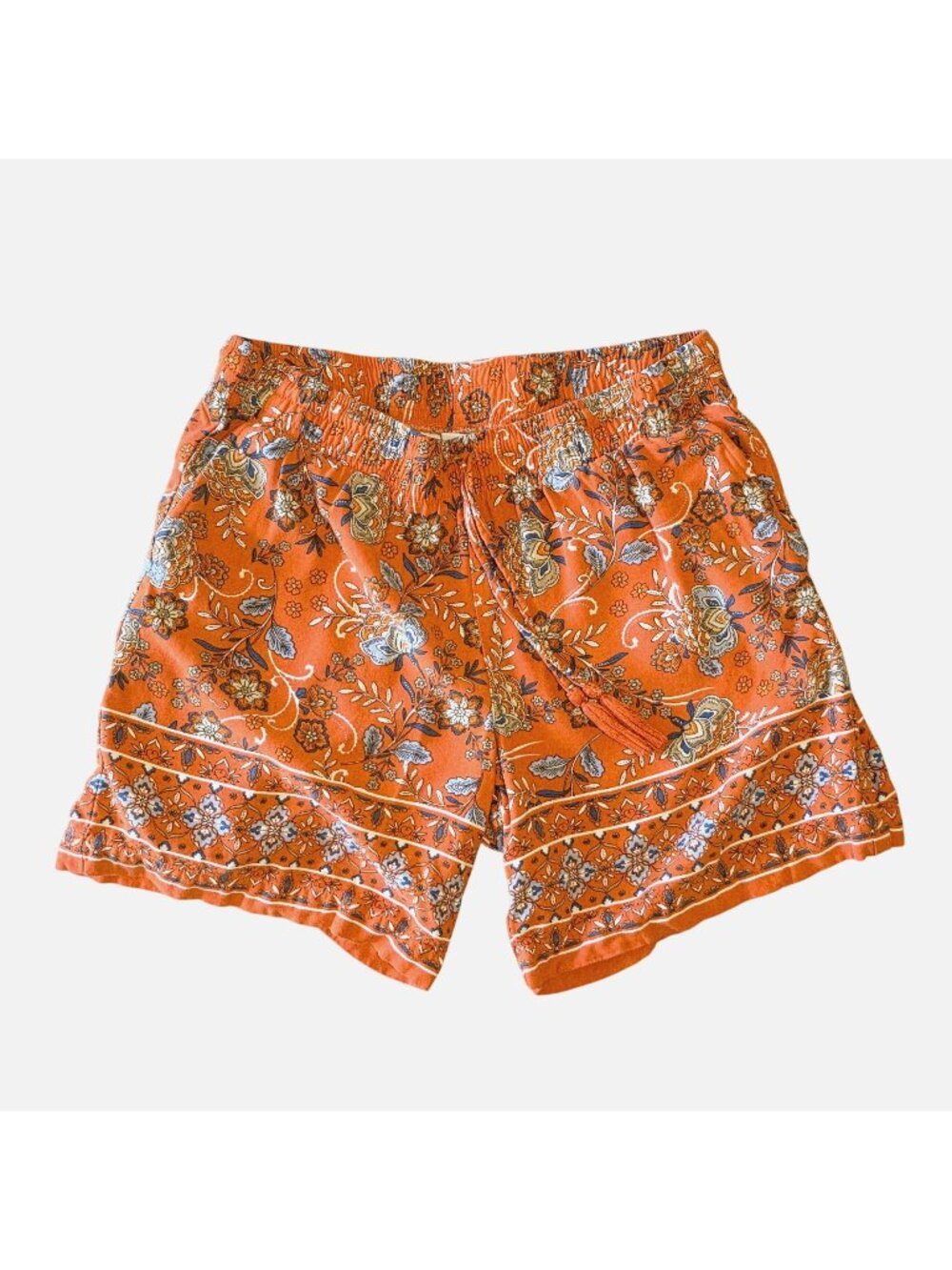 J. Jill Womens Shorts XS Petite Floral Boho Hippie Casual Twill Elastic Flowy
